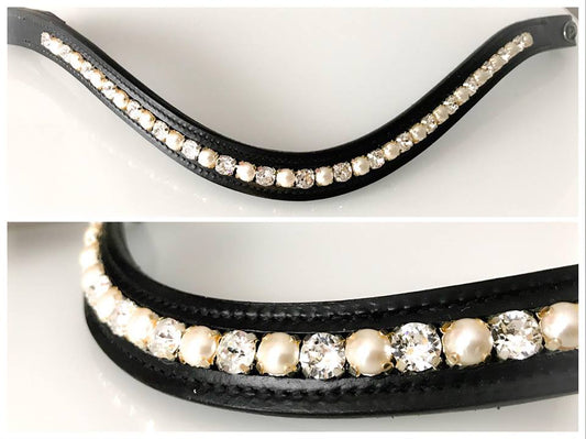 glitzerpferd.de Stirnriemen Crystal & Perle