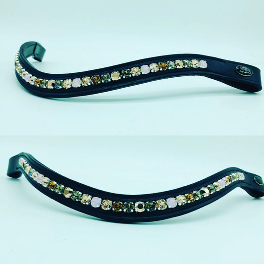 glitzerpferd.de Stirnriemen BraunTopazRosewater