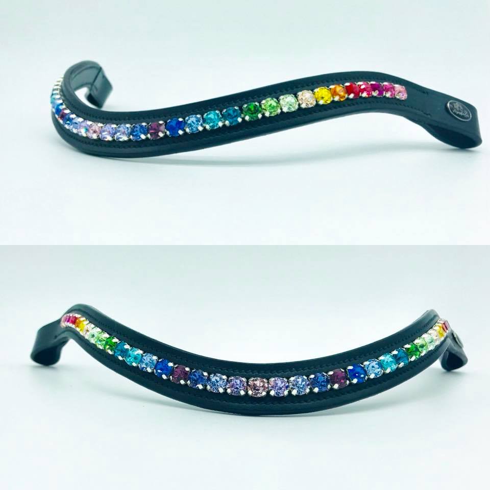 glitzerpferd.de Stirnriemen Regenbogen