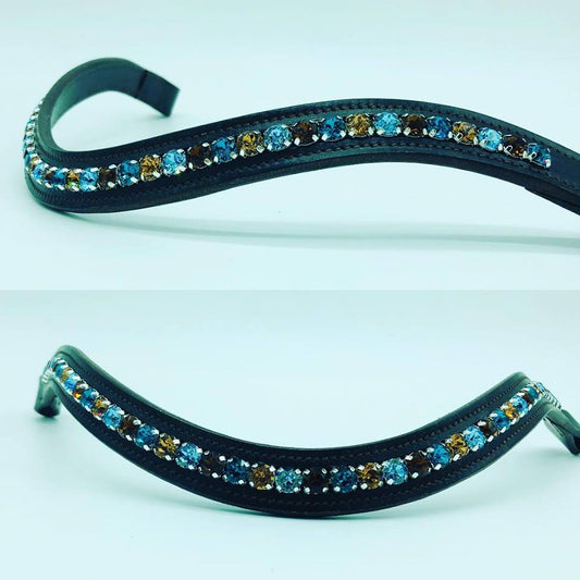 glitzerpferd.de Stirnriemen DenimTopaz