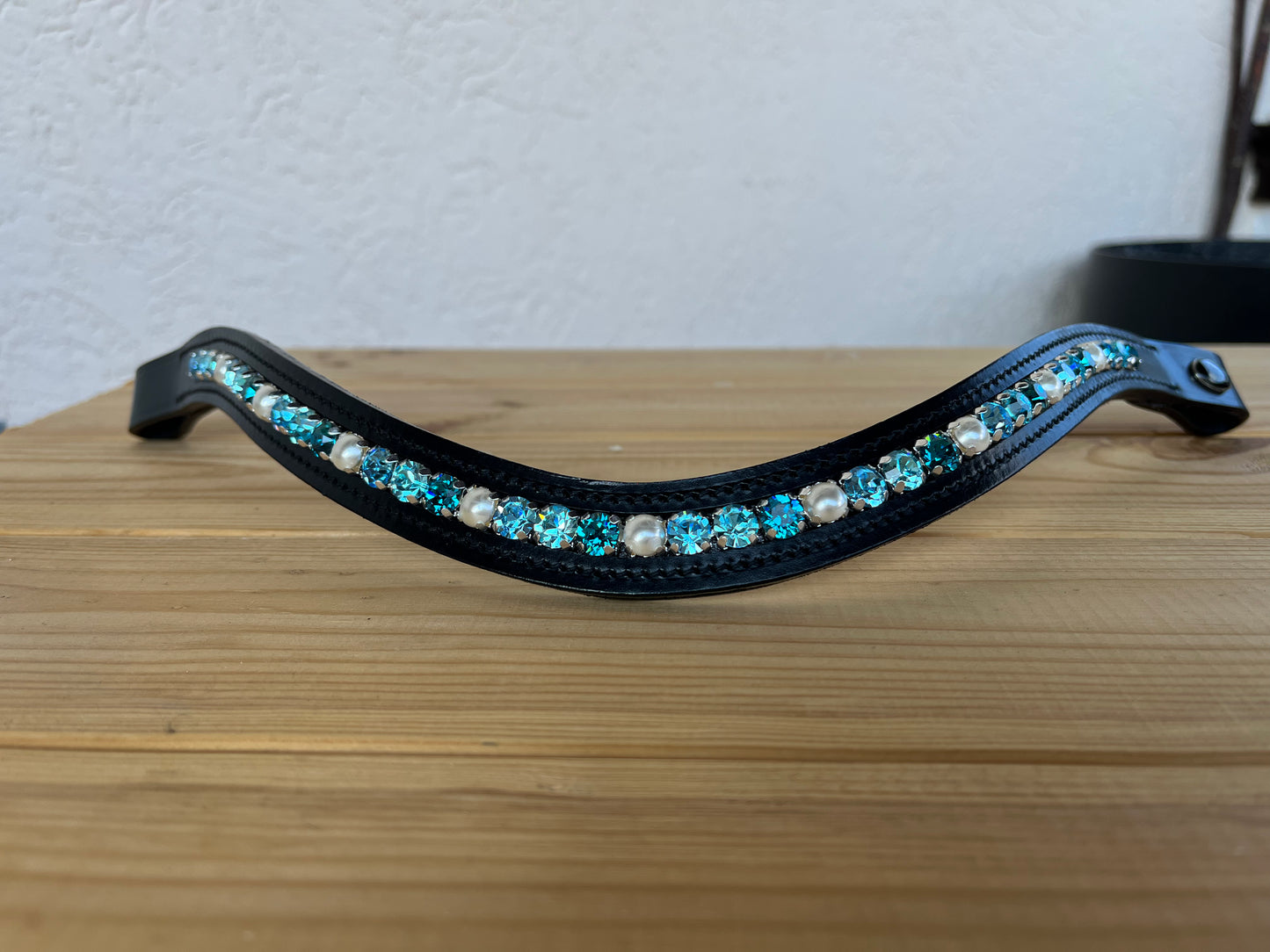 glitzerpferd.de Stirnriemen TürkisPerle