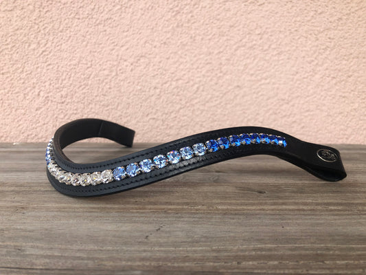 glitzerpferd.de Stirnriemen BlauerVerlauf