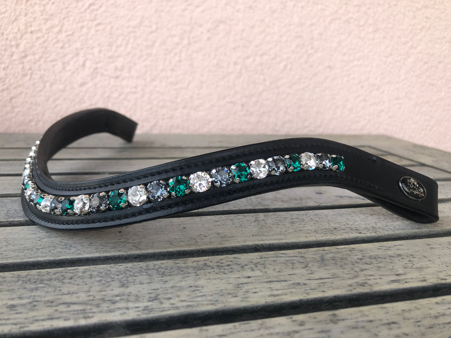 glitzerpferd.de Stirnriemen GrauEmerald