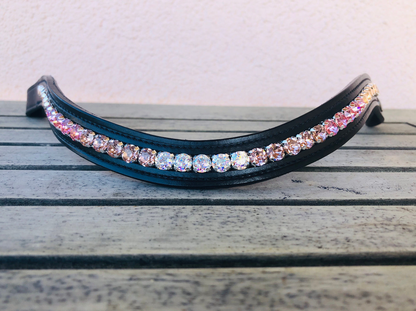 glitzerpferd.de Stirnriemen RoségoldRosaVerlauf