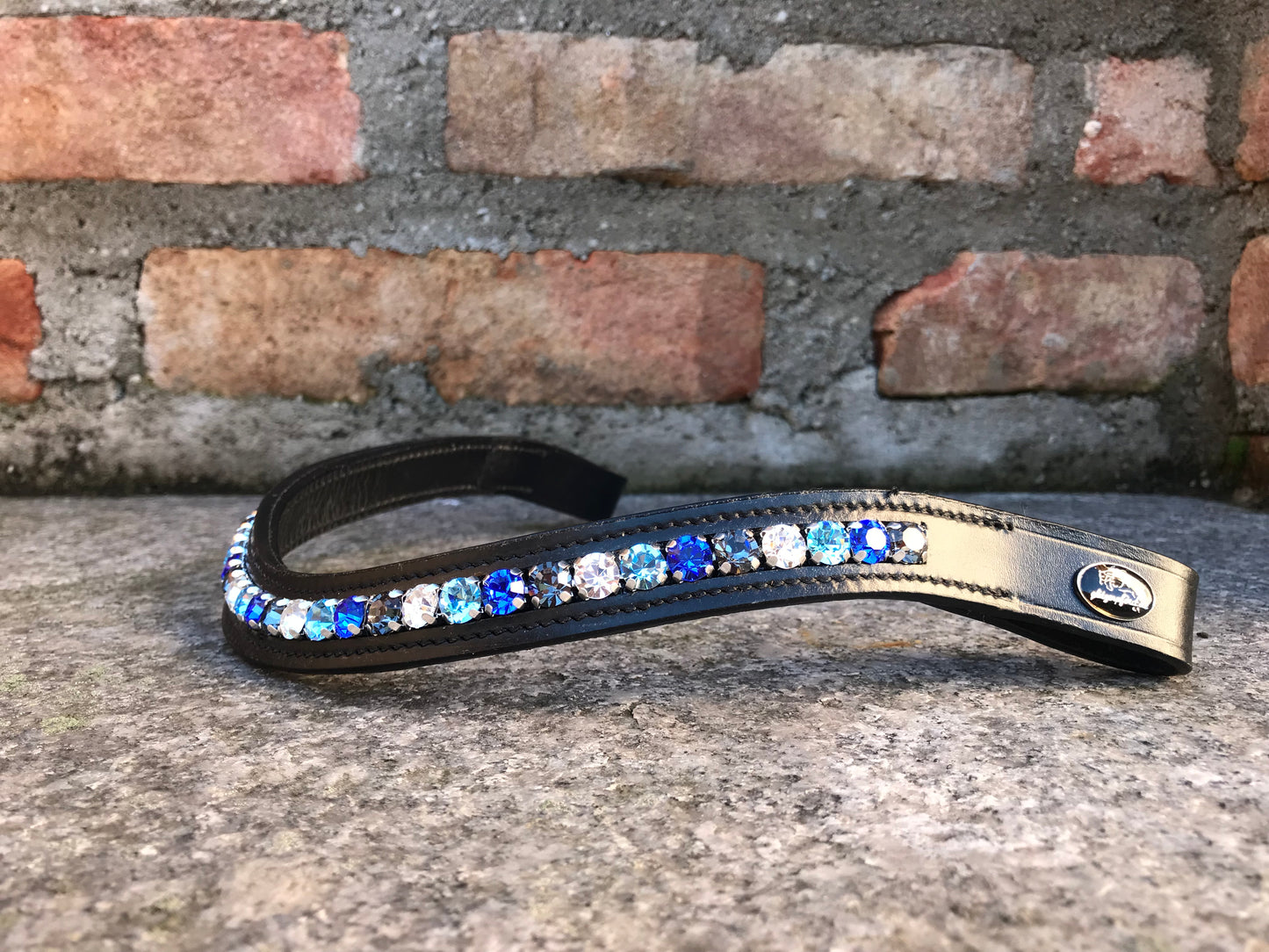 glitzerpferd.de Stirnriemen BlauGrau