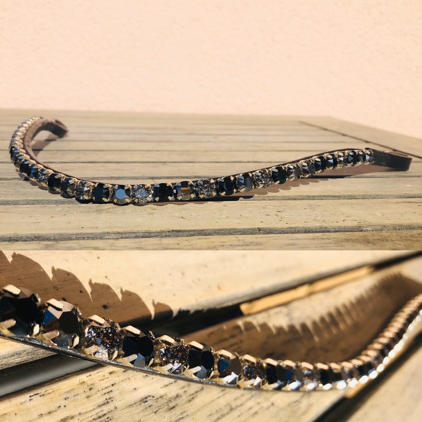 glitzerpferd.de Stirnriemen BlackMamba