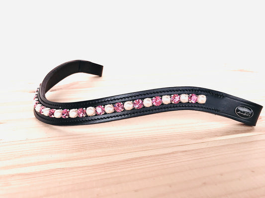 glitzerpferd.de Stirnriemen LightRose & Perle