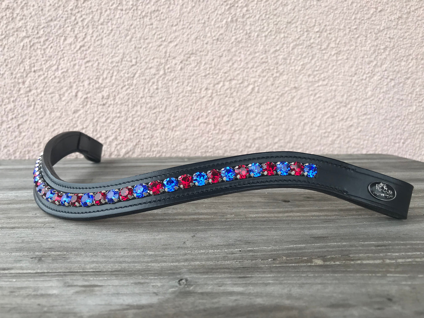 glitzerpferd.de Stirnriemen BlauRot