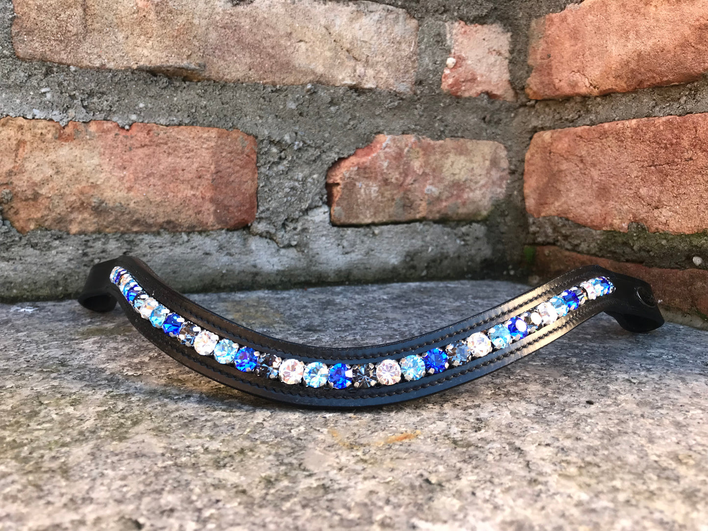 glitzerpferd.de Stirnriemen BlauGrau