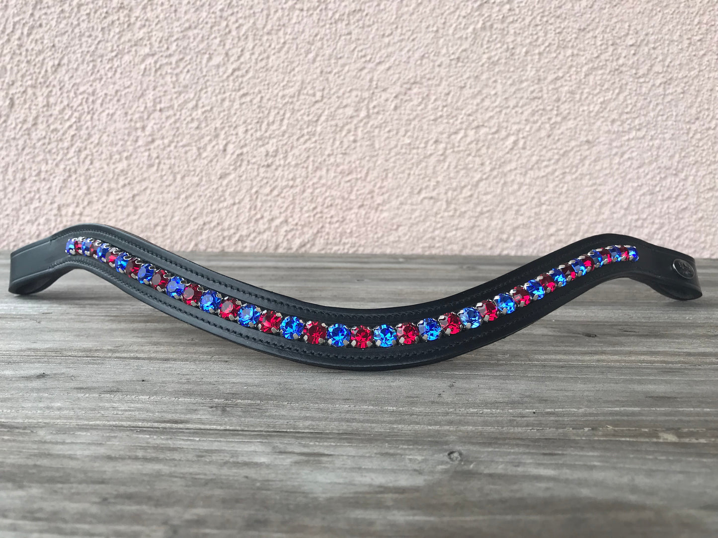 glitzerpferd.de Stirnriemen BlauRot