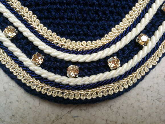 glitzerpferd.de Fliegenmütze NavyGold