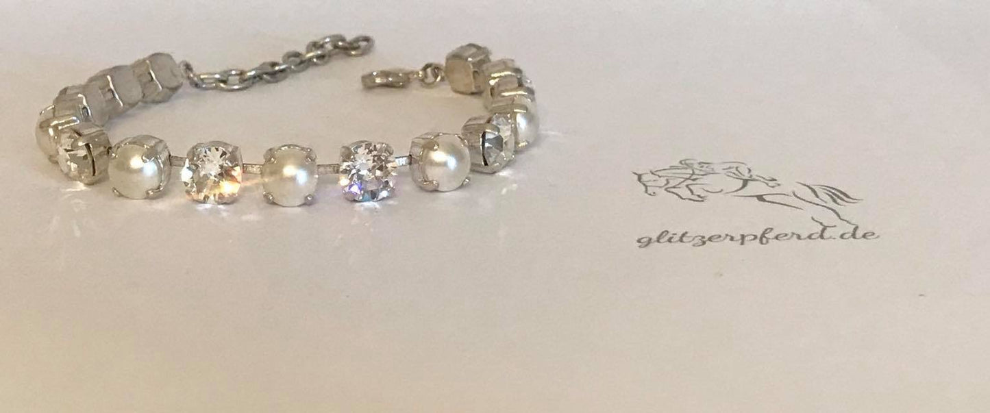 glitzerpferd.de Armkettchen Crystal & Perle