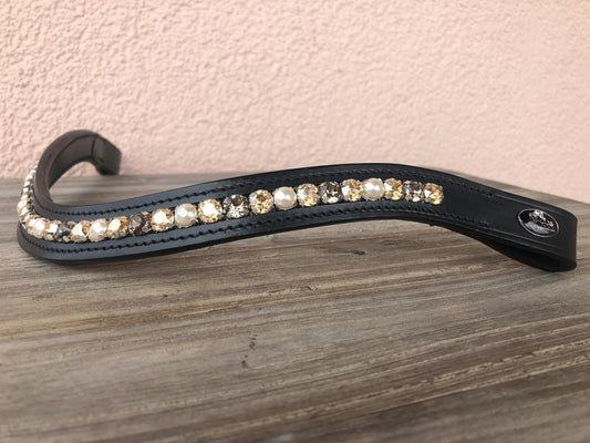 glitzerpferd.de Stirnriemen DeepTaupe