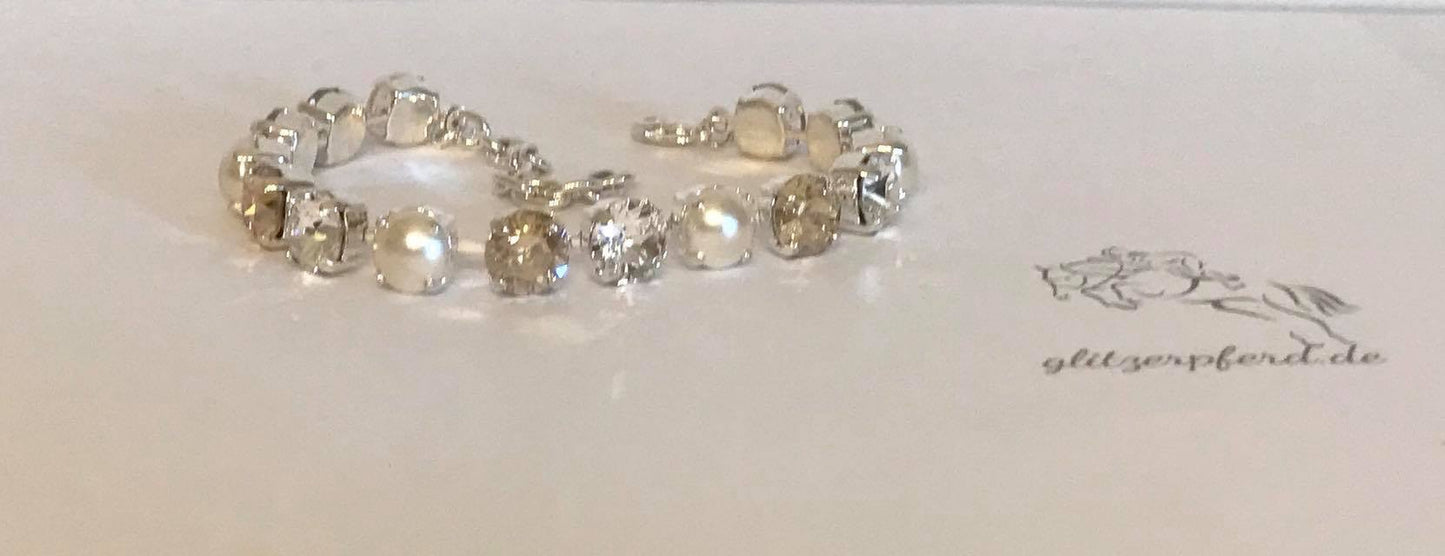 glitzerpferd.de Armkettchen CrystalGoldenShadowPerle