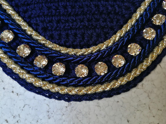 glitzerpferd.de Fliegenmütze NavyGold