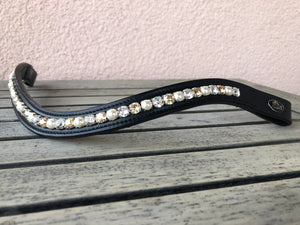 glitzerpferd.de Stirnriemen CrystalGoldenShadowPerle