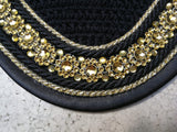 glitzerpferd.de Fliegenmütze SchwarzGold