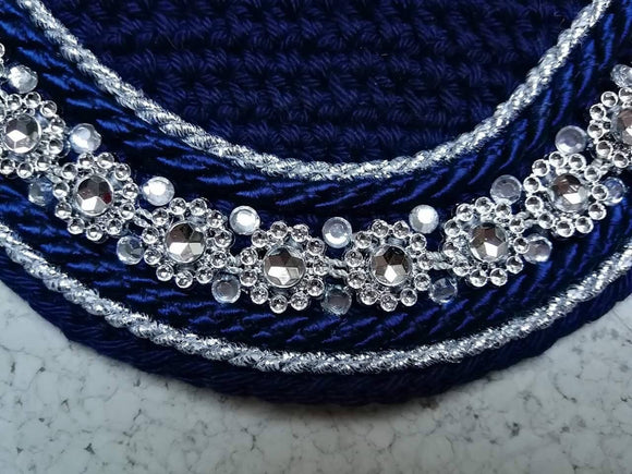glitzerpferd.de Fliegenmütze NavyBlumen